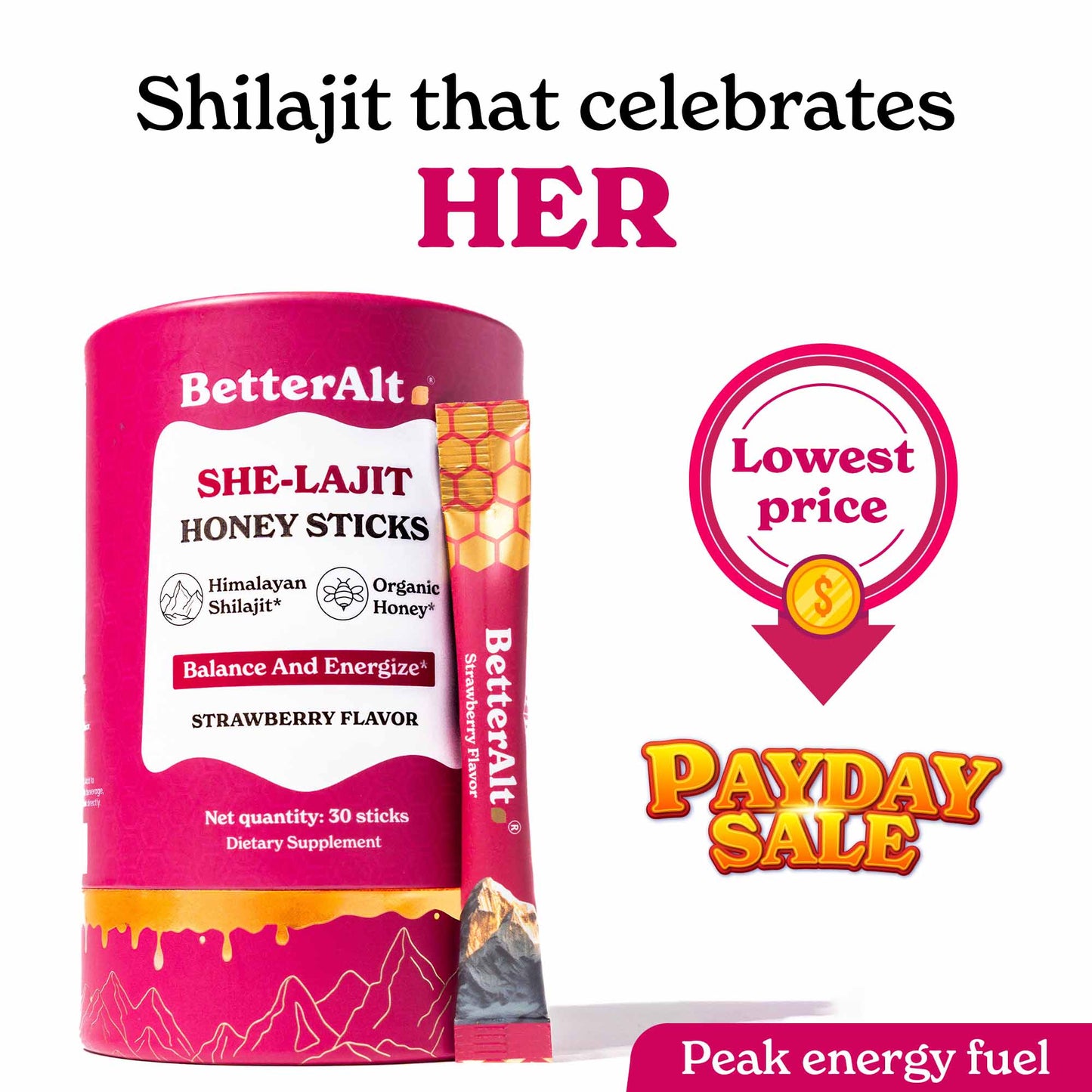 She-Lajit - Palitos de miel Shilajit puro del Himalaya