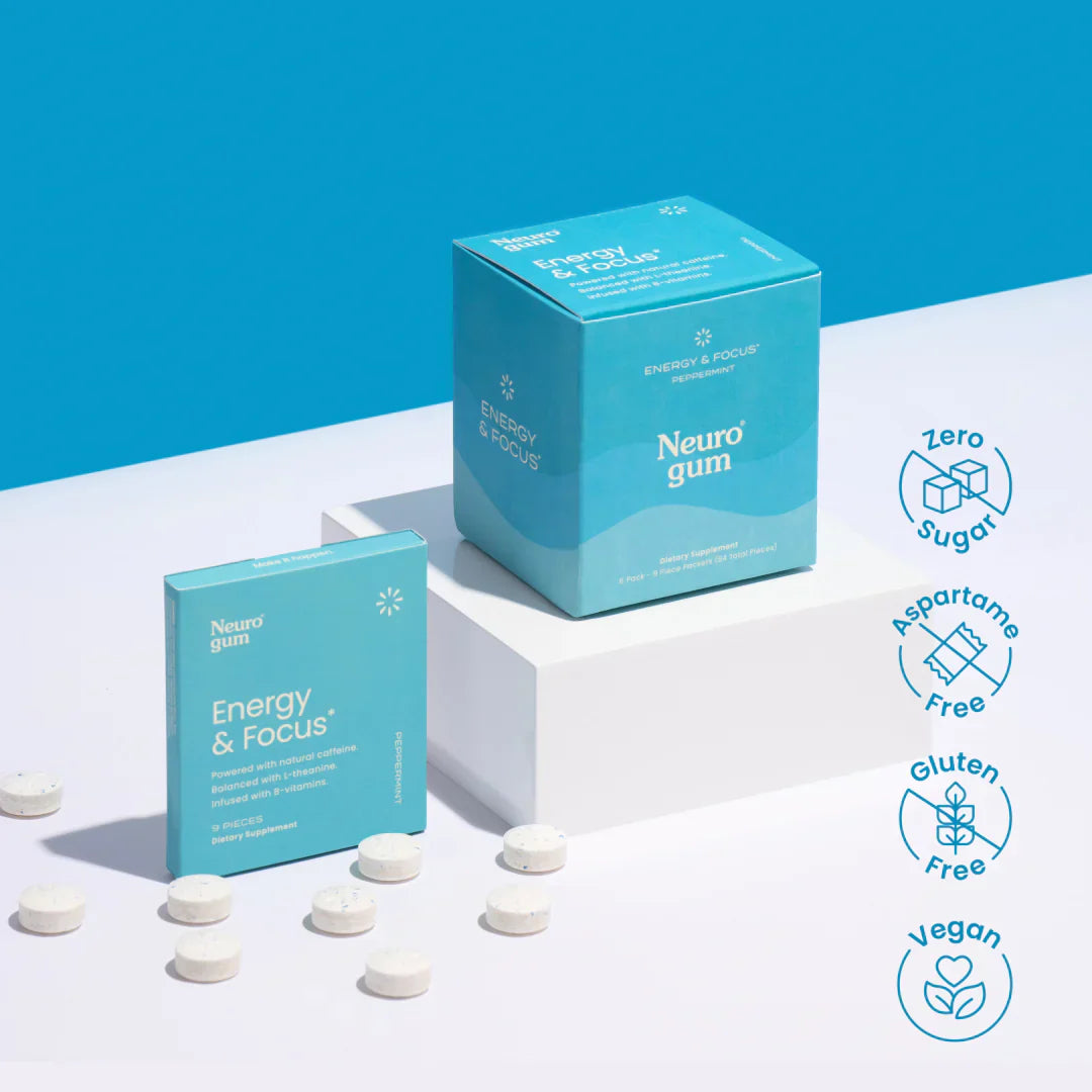 Chicle neurológico para la energía y la concentración