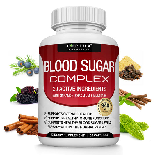 Blood Sugar Complex - 20 Vitamins & Minerals Support Overall Health