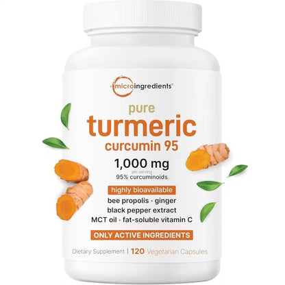 Turmeric Curcumin - 1,000mg | Curcuminoids with Black Pepper & MCT Oil